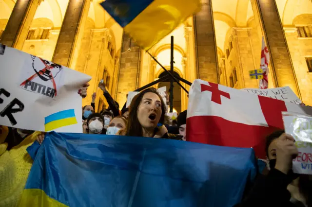Грузія протести проти війни в Україні