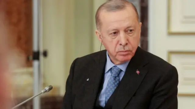 রেজেপ তাইয়প এরদোয়ান ইউক্রেনে তার সাম্প্রতিক সফরের সময় - তেসরা ফেব্রুয়ারি ২০২২