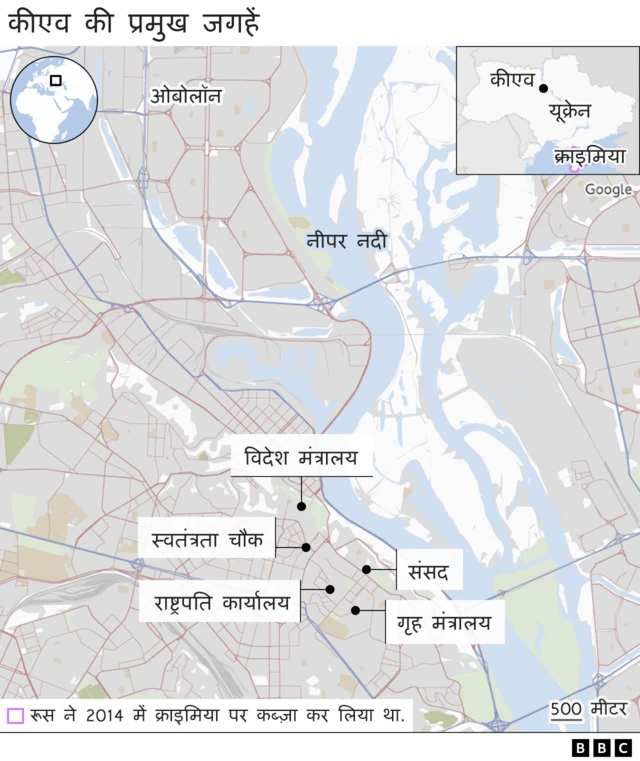 कीएव का नक्शा