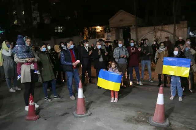 демонстрация в защиту Украины в Тегеране
