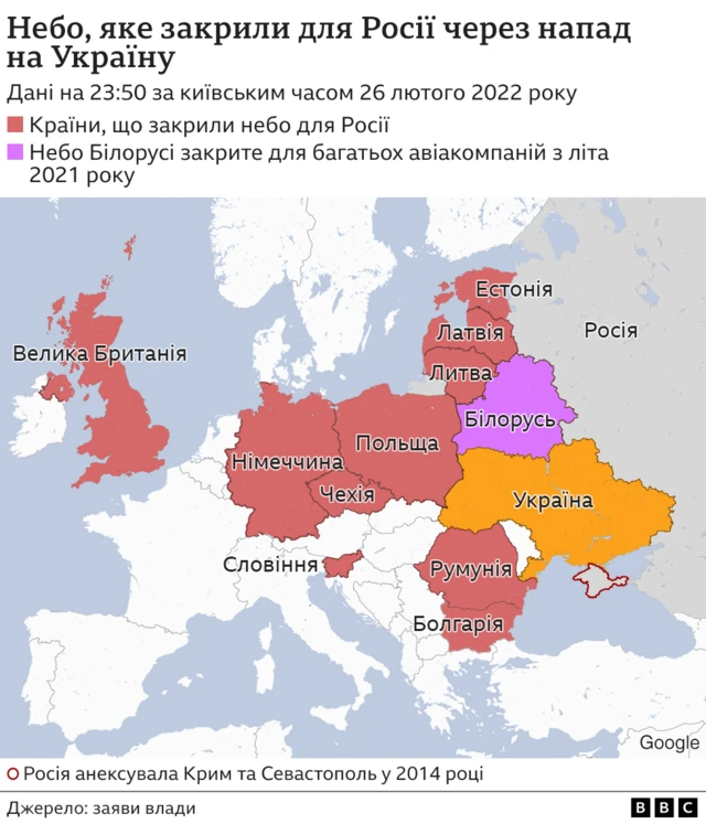 карта закрите небо