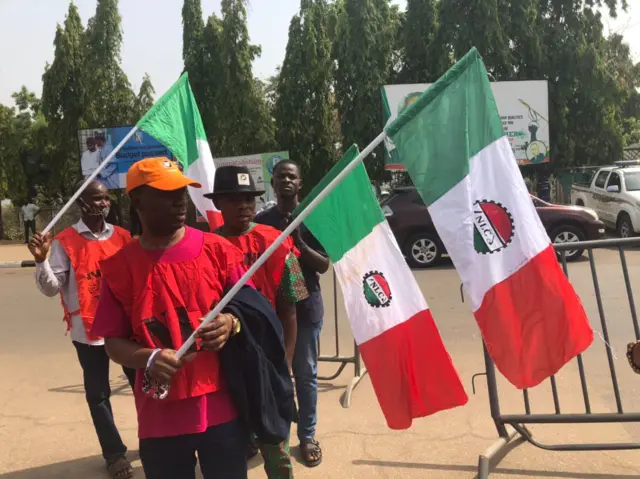 NLC protesters for di capital, Abuja