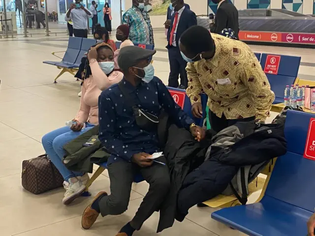 Ghana student arrive from Ukraine