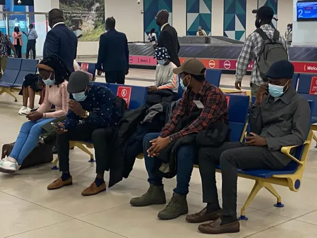 Ghana student arrive from Ukraine
