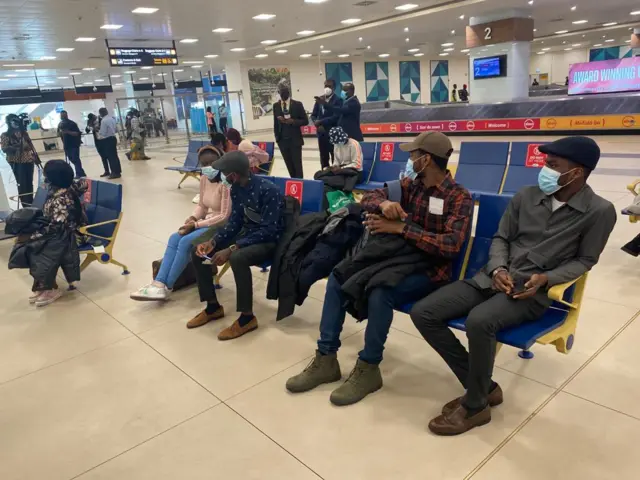 Ghana student arrive from Ukraine