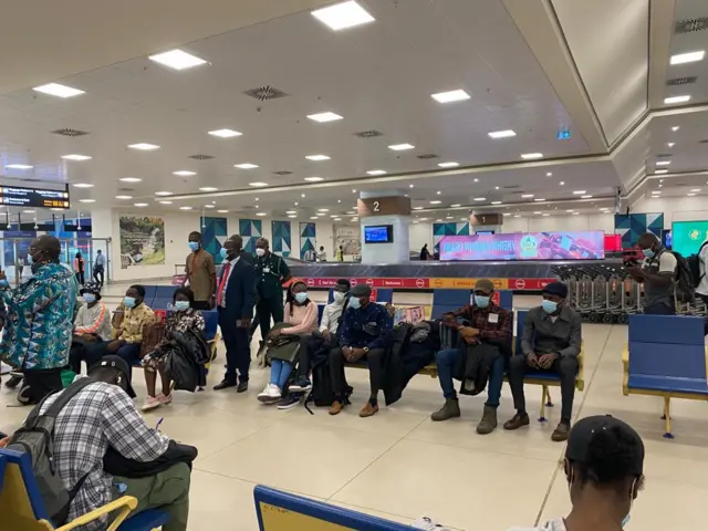 Ghana student arrive from Ukraine