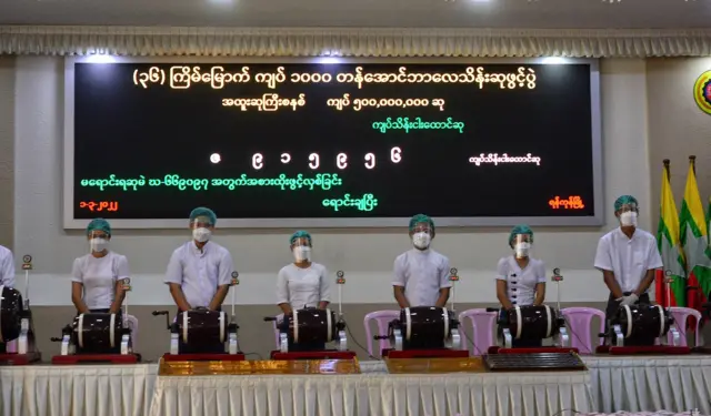 အွန်လိုင်းထီစနစ်ကို ခြေလှမ်းပြင်နေတဲ့စစ်ကောင်စီလက်အောက်က အောင်ဘာလေ ထီဖွင့်ပွဲ