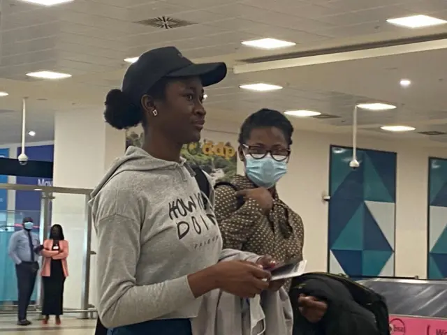 Ghana student arrive from Ukraine