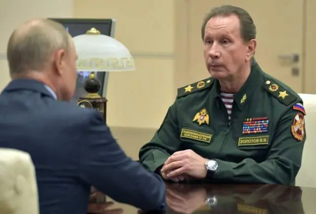 Viktor Zolotov trong cuộc họp với Putin hồi tháng 5/2020