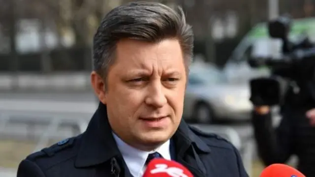 Michal Dworczyk, head of the Polish prime minister's office, gave a press conference in Warsaw about the visit
