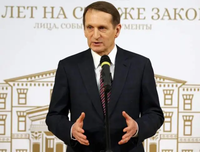 Sergei Naryshkin, head of Russia's foreign intelligence agency