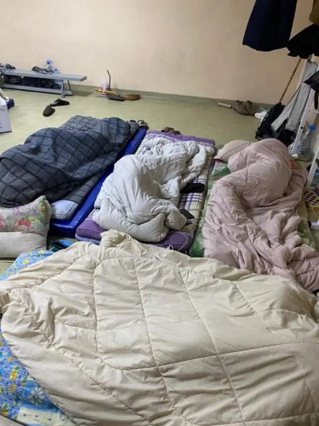 The students say they are terrified and cold