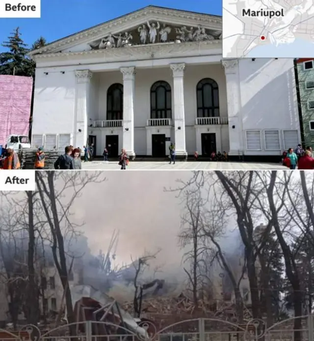 Ginin da Rasha ta rusa da bam a Mariupol