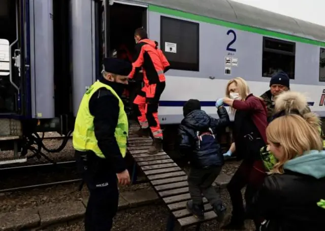 पोल्यान्डमा युक्रेनी शरणार्थी