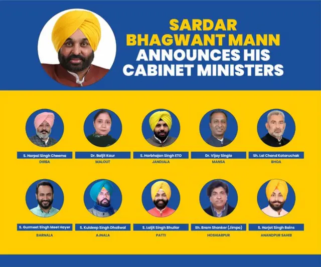 ਪੰਜਾਬ ਦੀ ਨਵੀਂ ਕੈਬਨਿਟ ਸ਼ਨੀਵਾਰ 19 ਮਾਰਚ ਨੂੰ ਸਹੁੰ ਚੁੱਕੇਗੀ।