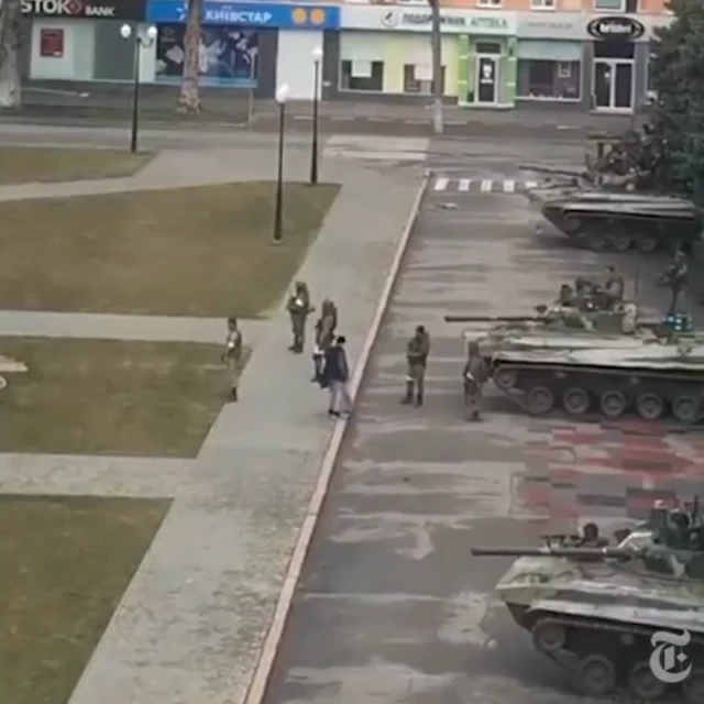 Российская армия в цетре Херсона