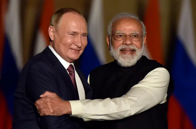 व्लादिमीर पुतिन और नरेंद्र मोदी