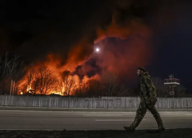 Kiev yakınlarında 16 Mart'ta yapılan bir saldırı