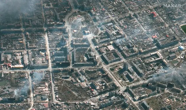 Супутникова світлина Маріуполя 21 березня 2022