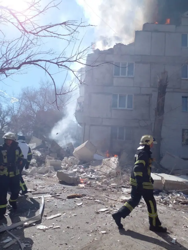 Последствия обстрела в Северодонецке