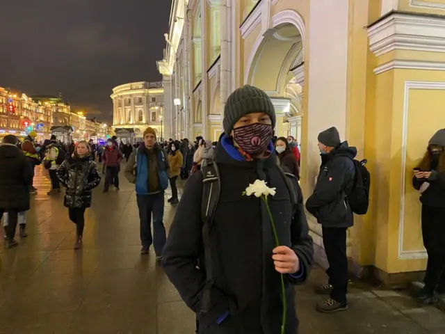 задержания на антивоенной акции в Петербурге
