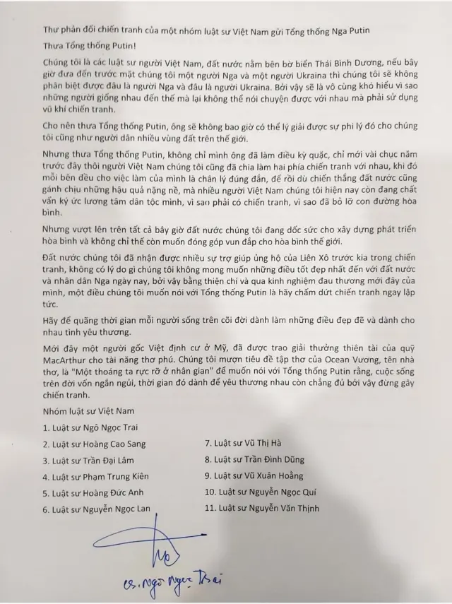 Thư phản đối