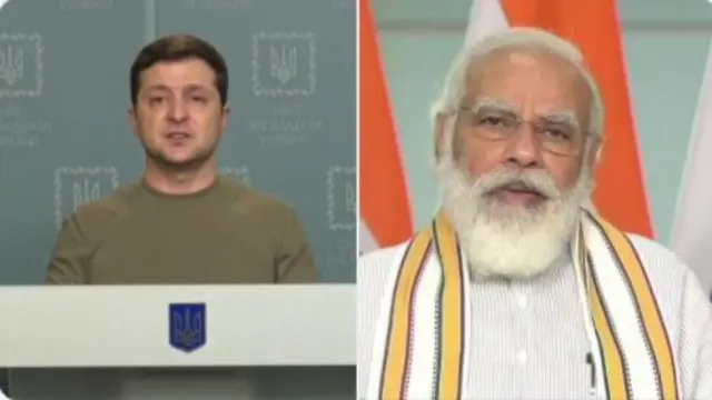 पीएम मोदी और यूक्रेनी राष्ट्रपति वोलोदिमीर ज़ेलेंस्की