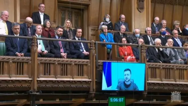 Ukraine president Volodymyr Zelensky dey address UK MP