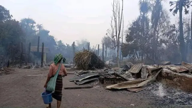 မီးရှို့ခံရအပြီး မြင်တွေ့ရတဲ့နတ်ချောင်းရွာ