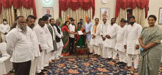 టీపీసీసీ బృందం, తెలంగాణ గవర్నర్ తమిళ సై సౌందర రాజన్‌
