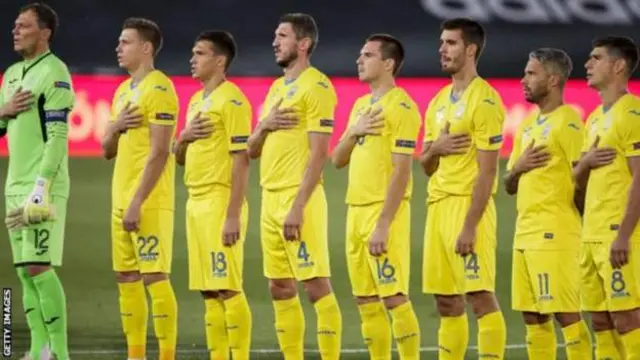 Футболисты сборной Украины
