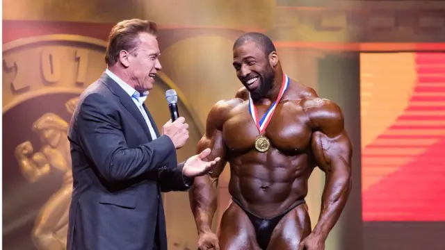Cedric McMillan na Arnold Schwarzenegger mnamo 2017