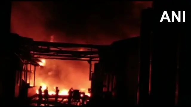 आंध्र प्रदेश में एक कैमिकल फैक्ट्री में लगी आग