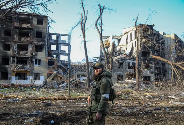 Российские войска в  Мариуполе