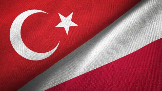 Türkiye ve Polonya bayrakları