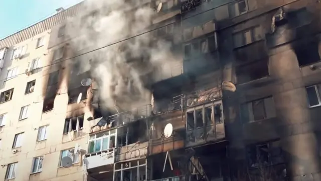 Разрушения в Луганской области