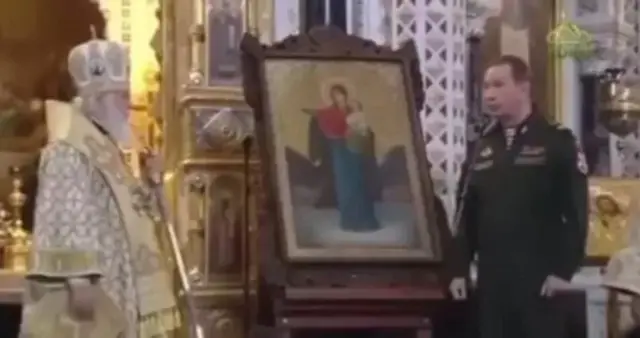 Патріарх Кирило благословляє Росгвардію на війну в Україні. Березень 2022 року