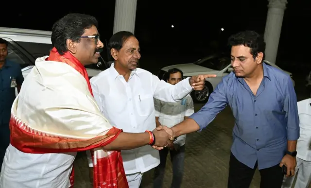హేమంత్ సోరేన్, కేసీఆర్, కేటీఆర్