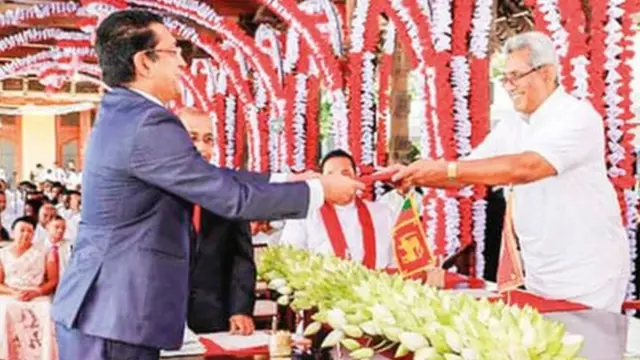 राष्ट्रपति गोटाभाया राजपक्षे के साथ अली साबरी