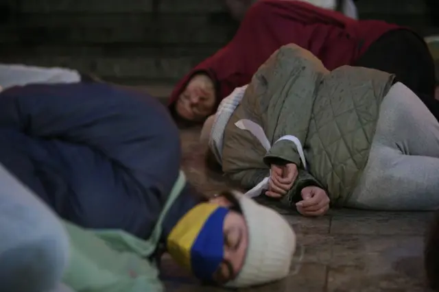 Protest in memory of Bucha victims