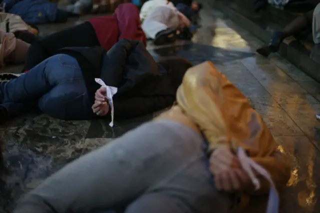 Protest in memory of Bucha victims