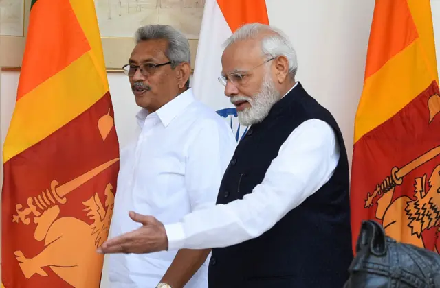गोटाबाया राजपक्षे और नरेंद्र मोदी