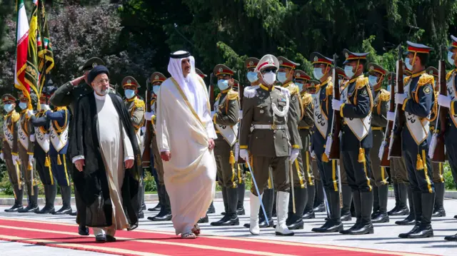 استقبال رئیسی از امیر قطر