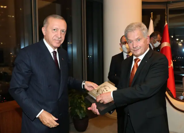 Erdoğan ve Niinisto New York 2021