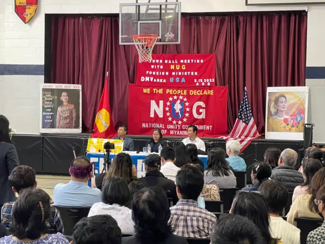 NUG နိုင်ငံခြားရေးဝန်ကြီးနဲ့ ဒုဝန်ကြီးတို့ အမေရိကန်ရောက် မြန်မာတွေနဲ့ တွေ့ဆုံ