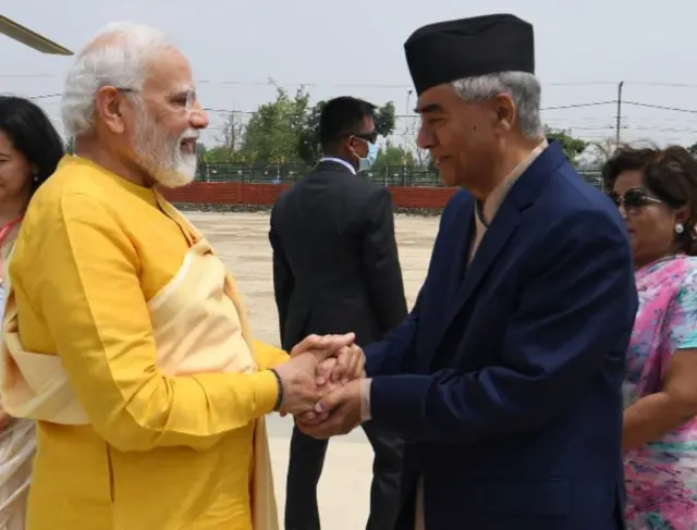 पीएम मोदी और शेर बहादुर देउबा