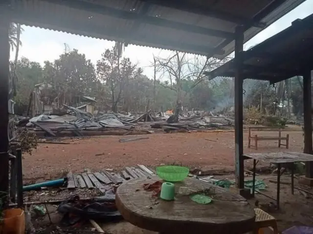 ဗုံးကြဲတိုက်ခိုက်ခံရပြီးနောက် မြင်တွေ့ရတဲ့ အခြေအနေ