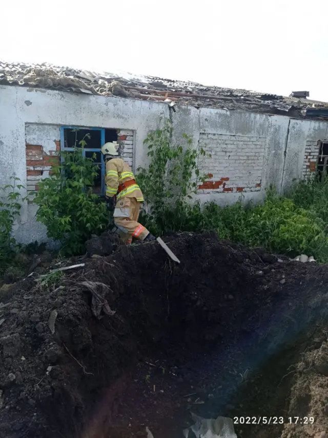 обстріляне село