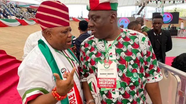 Senator Ademola Adeleke and delegate from Osun state