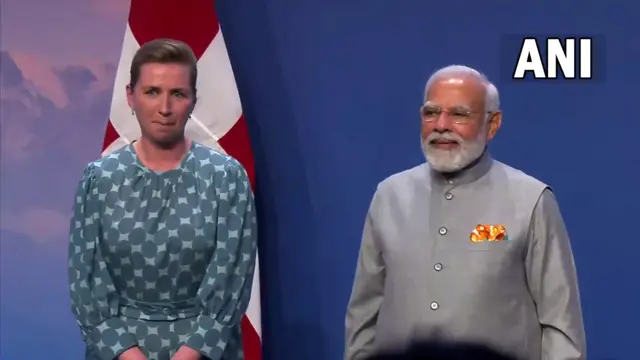 डेनमार्क की प्रधानमंत्री के साथ नरेंद्र मोदी